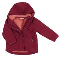 Vínová softshellová zateplená bunda s kapucí Topolino