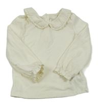 Smetanové triko s volánkem Primark