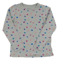 Sivé bodkovaná é tričko Tchibo