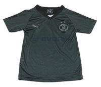 Šedo-černé sportovní tričko s nášivkou Puma