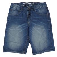 Tmavomodré elastické riflové kraťasy Denim Co.