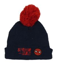 Tmavomodro-červená pletená čepice - Spiderman Marvel