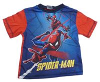 Modro-červené pyžamové tričko so Spidermanem