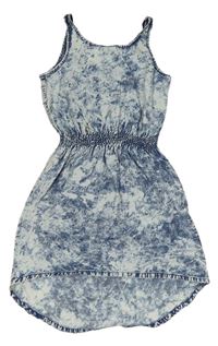 Modro-bílé lehké šaty riflového vzhledu Denim Co.