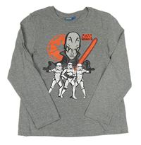Sivé tričko s potiskem - Star wars