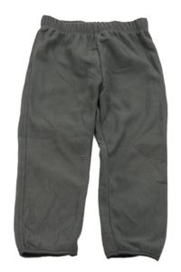 Tmavosivé fleecové nohavice H&M