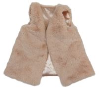 Svetloružová chlpatá podšitá vesta Matalan