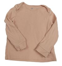 Svetloružové rebrované tričko F&F