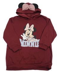 Vínová mikina s Minnie a kapucňou H&M