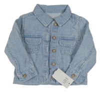 Nové - Svetlomodrá rifľová košeľová bunda George