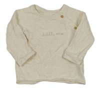 Svetlobéžová melírovaná mikina s nápisom H&M