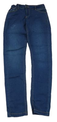 Tmavomodré skinny teplákové rifle Firefly