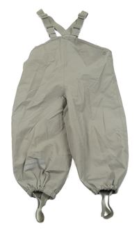 Šedobéžové šusťákové laclové podšité kalhoty TCM