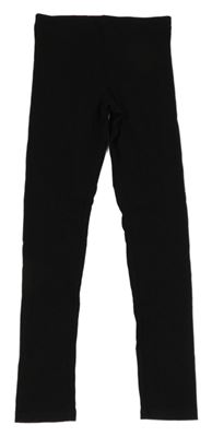 Čierne rebrované legíny H&M