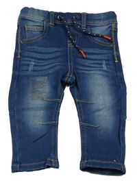 Nové - Tmavomodré teplákové skinny rifle