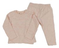 2set - Světlerůžové triko s 3D třešněmi + legíny