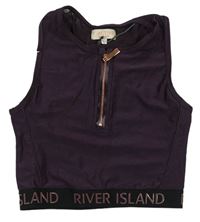 Lilkový crop top s logom River Island