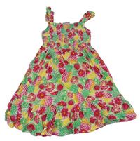 Farebné žabičkové kvetinové šaty Matalan