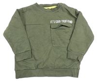 Khaki oversize mikina s kapucňou a nápisom zn. F&F