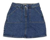 Modrá rifľová sukňa so zipsom Denim Co.
