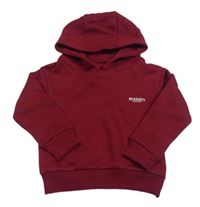 Vínová mikina s logom a kapucňou MCKENZIE