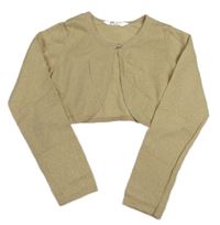 Zlaté svetrové trblietavé bolerko H&M