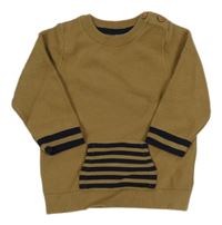 Béžovo-tmavomodrý sveter Orchestra