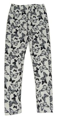 Biele legíny s motýly