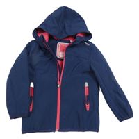 Tmavomodrá softshellová bunda s kapucí C&A