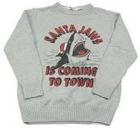 Sivý sveter s žralokom H&M