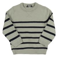 Sivo-čierny pruhovaný sveter Primark