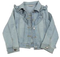 Světlemodrá riflová bunda s volánky Matalan 