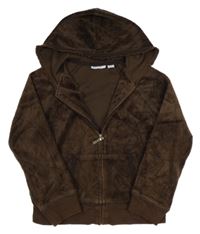 Kávová zamatová prepínaci mikina s kapucňou Greendog