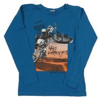 Modrozelené triko s cyklistou Chapter Young 