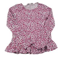 Bílo-růžové vzorované triko Charles Vögele