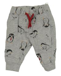 Sivé tepláky s tučňáky C&A