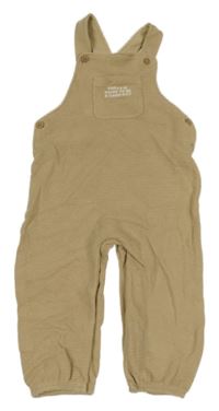 Béžové žebrované laclové tepláky s kapsou M&S