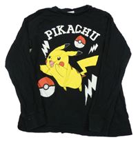 Čierne tričko s Pikachu