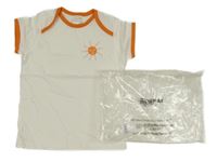 Nové - Bílo-oranžové tričko se sluníčkem 