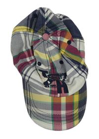 Barevná kostkovaná plátěná kšiltovka s výšivkou Tommy Hilfiger