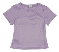 Lila rebrované crop tričko Y.F.K.