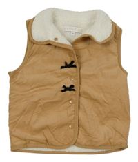 Béžová menšestrová zateplená vesta Rachel Zoe