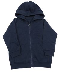 Tmavomodrá prepínaci mikina s kapucňou