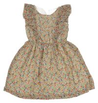 Farebné kvetované šaty s volánikmi H&M