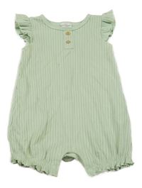 Světlezelený žebrovaný letní overal Mini Threads 