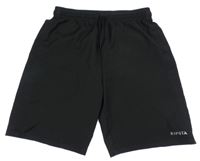 Černé sportovní kraťasy s logem Decathlon