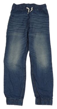 Tmavomodré cuff lehké rifle H&M