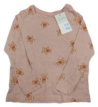 Nové - Svetloružové tričko s perníčky Primark