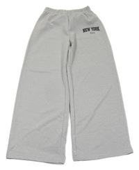 Sivé wide leg tepláky s nápisom Shein