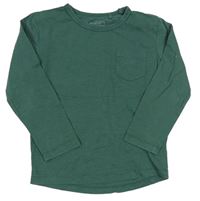 Smaragdové melírované tričko s vreckom Next